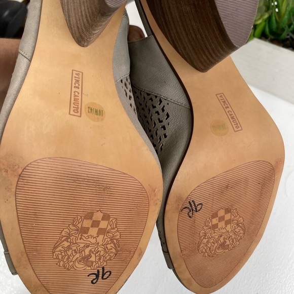 Vince Camuto Tan Peep-Toe Heels - Picture 6 of 7